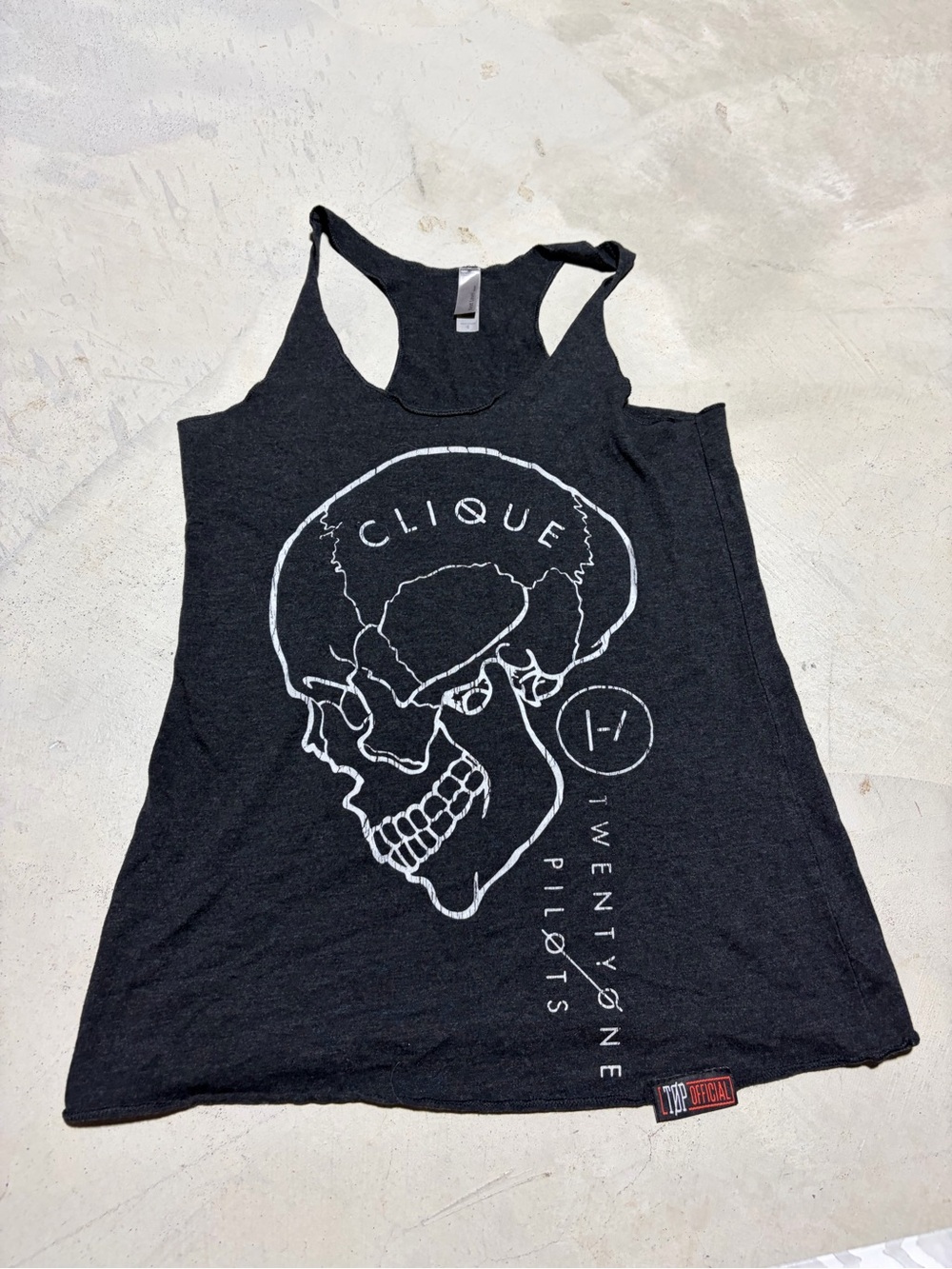 Twenty one pilots TOP Graphic Racerback Tank Top Clique Skull SMALL